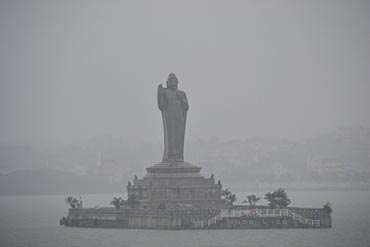 Buddha in the mist