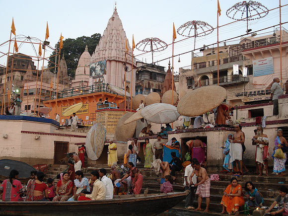 On the banks of The Ganges in Varanasi or Kashi