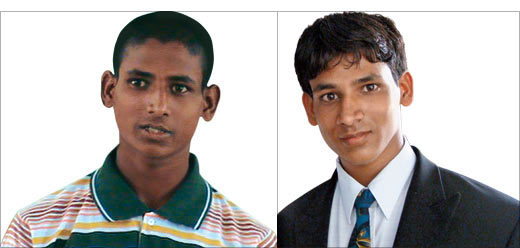 (Left) Ramesh when he was a cowherd and (right) now, as an inspiring young professional