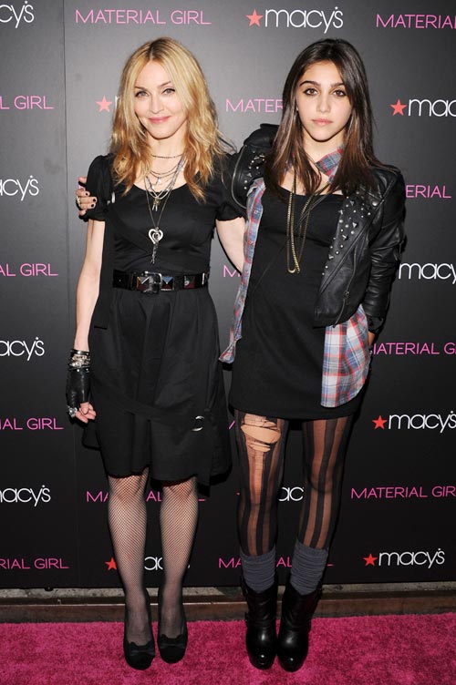 Madonna and daughter Lourdes Leon attend the Material Girl collection launch at Macy's Herald Square on September 22, 2010 in New York City