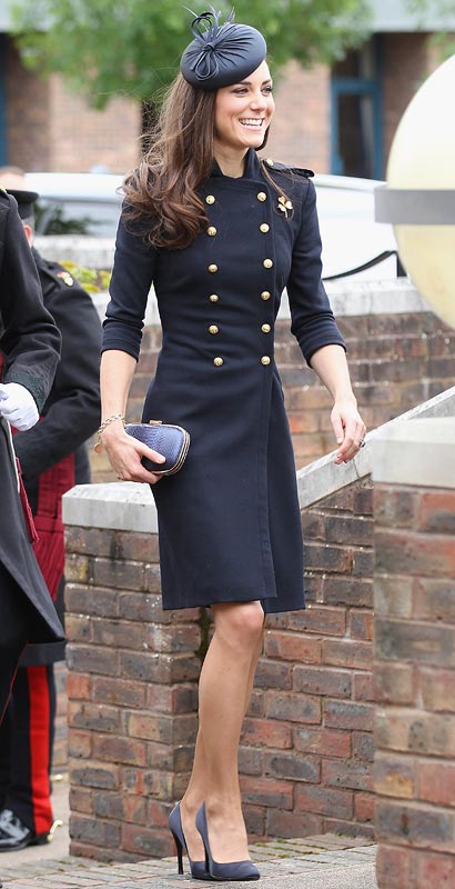 Catherine, Duchess of Cambridge arrives at the Victoria Barracks on June 25, 2011 in Windsor, England