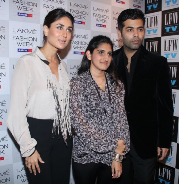 SPOTTED: Kareena, Karan Johar, Neha Dhupia at Fashion Week!