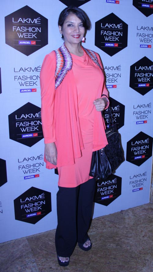 Shabana Azmi at Lakme Fashion Week, Mumbai