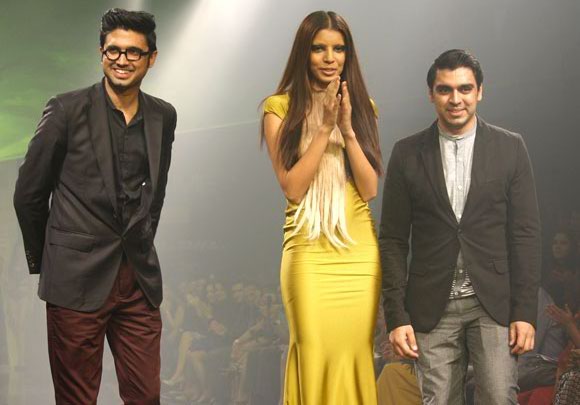 Shivan and Narresh with a model