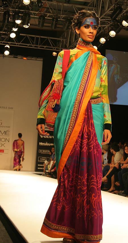 A model in a Deepika Govind creation