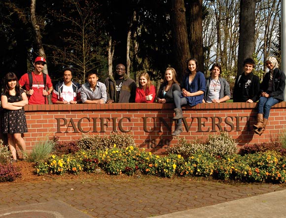 Students at Pacific University, Oregon