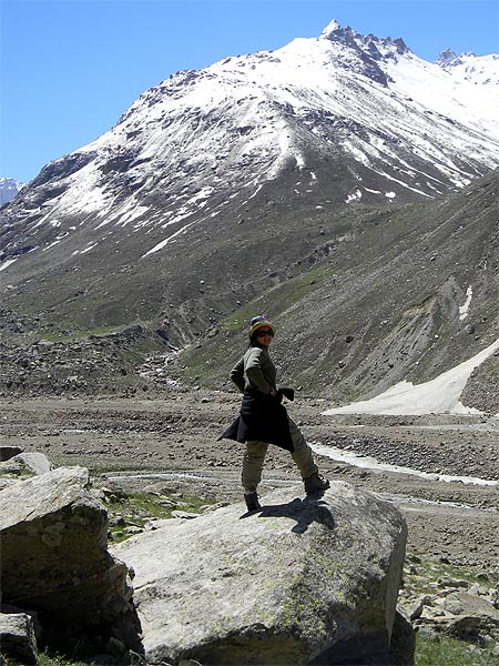 Chandrima, during a trekking trip in Lahoul, Himachal Pradesh