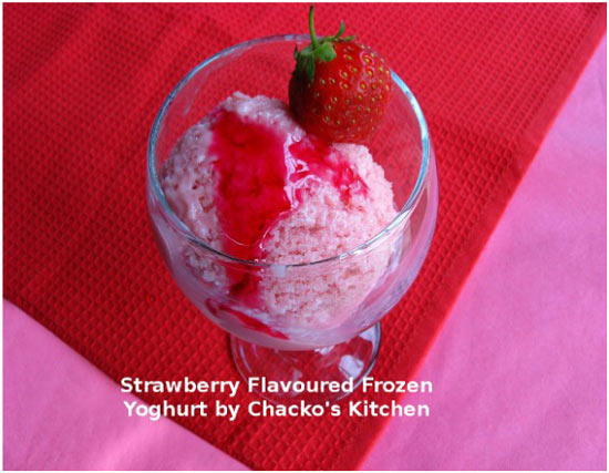 Frozen Strawberry Yoghurt Ice-cream