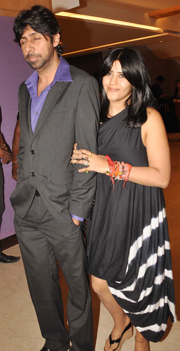 Ekta Kapoor with an unidentified friend