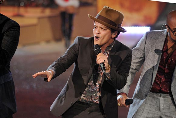 Singer Bruno Mars during the Victoria's Secret 2012 Fashion Show in New York City