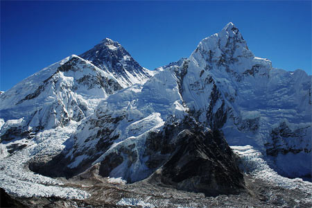 Mount Everest and Nuptse from Kalapatthar.