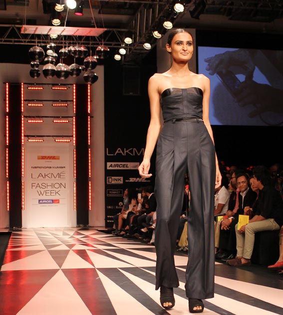 Rachel Bayros models a Narendra Kumar creation