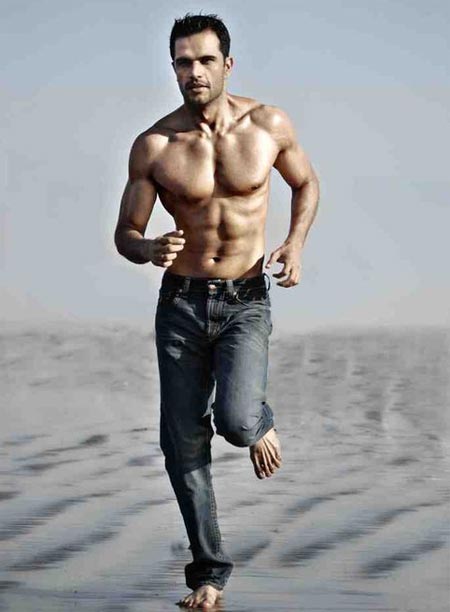 Model Jitin Gulati struts his abs
