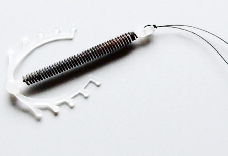 An intrauterine device (IUD)