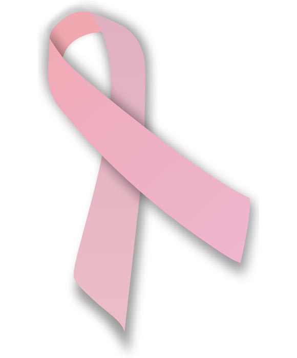 The pink ribbon is a symbol to show support for breast cancer awareness