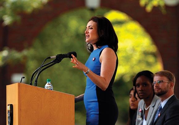 Facebook COO Sheryl Sandberg at the Harvard Business School.