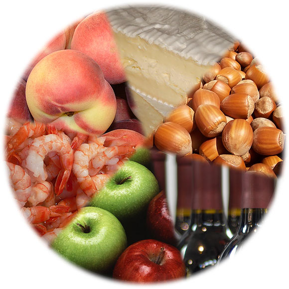 Common food allergies include those caused by milk products like cheese, shellfish, nuts, wine and certain fruit