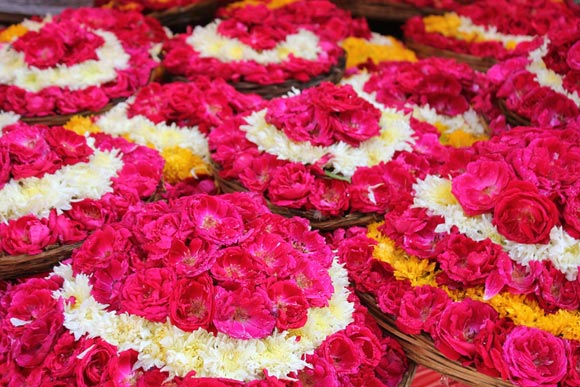 The flowers for offering at Ajmer Sharif