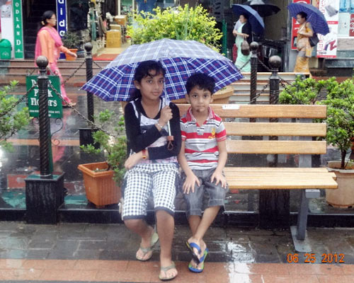 Reader Jitender Chugh's children Neel and Yashica in Gangtok