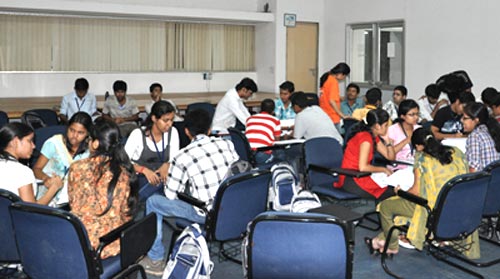 Group discussions help in enhancing team spirit among students.