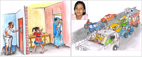 An artist's impression of the innovations by Rajashree (inset).