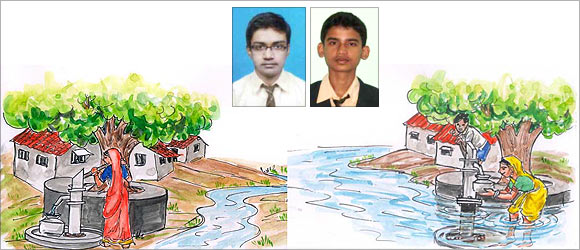 An artist's impression of the innovation by Kripesh Swain and Kumar Biswajeet (inset)