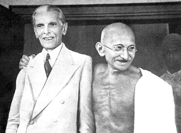 Gandhi and Jinnah in Bombay, September 1944
