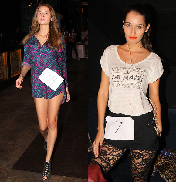 Foreign models attend the auditions for India Resort Fashion Week