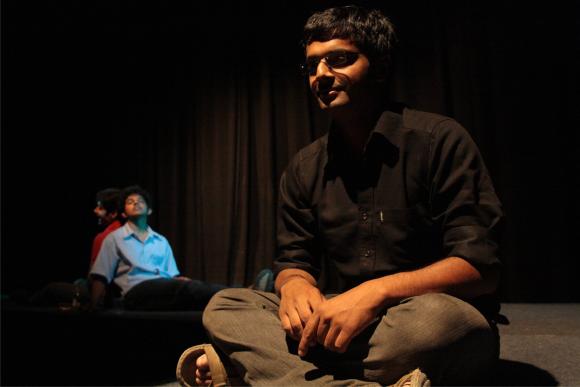 Evam artists staging a show