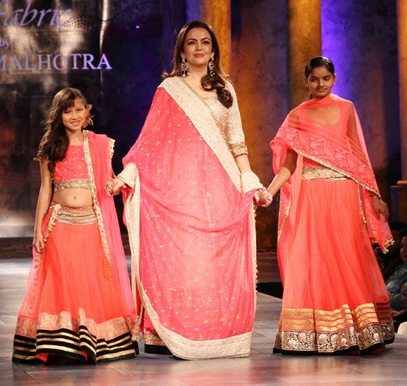 Nita Ambani walks the ramp for Manish Malhotra