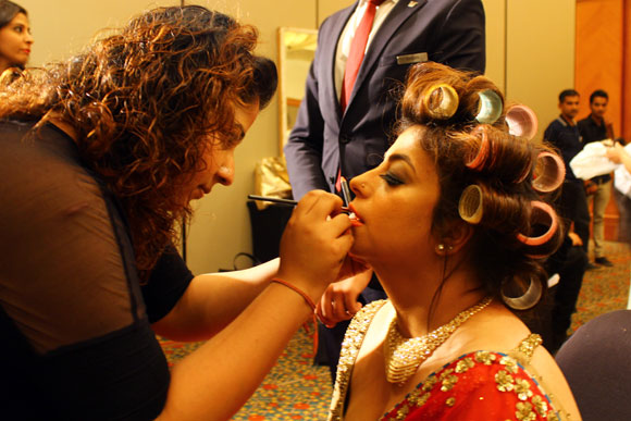Backstage: When models get a bridal makeover