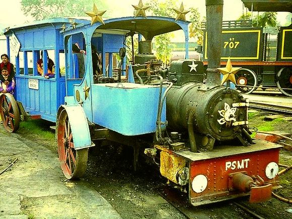 An engine from the Patiala State Monorail System that was built in 1907 and connected Bassi with Sirhind and ran till October 1927 after which it was closed as better and faster modes of transportation such as cars and buses became more popular.