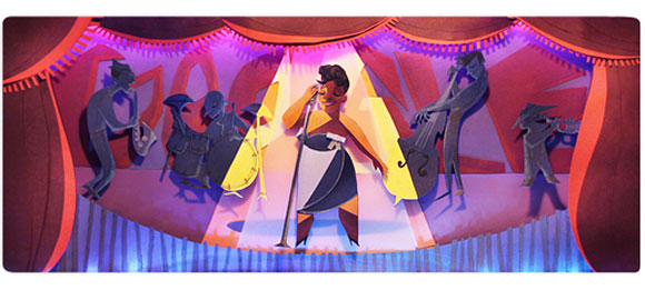 Ella Fitzgerald's doodle by Google