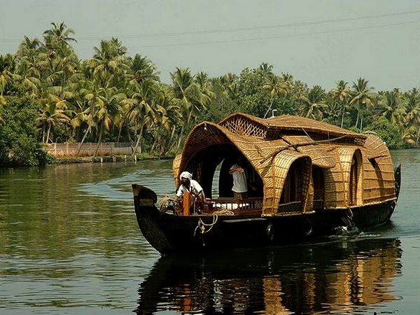 Houseboat along the backwaters of Kerala