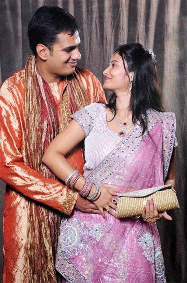 Vitika Aditya Bansal with her husband Aditya