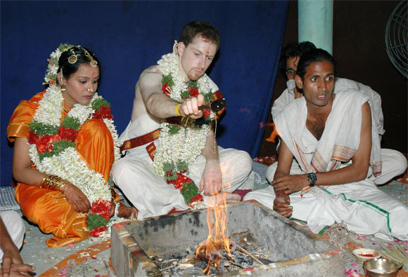 Nithya Chandrasekharan with her husband Malcolm John Lett