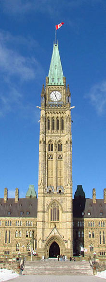 Peace Tower at Parliament Hill, Ottawa, Ontario, Canada