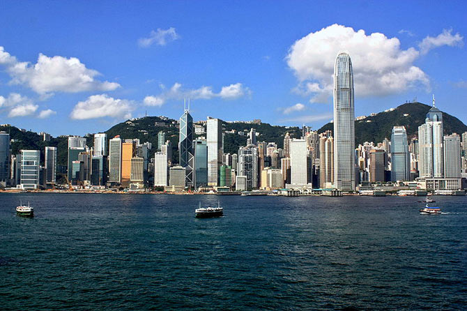 Central district skyline, Hong Kong 