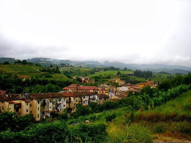 Greve in Chianti is about an hour from Florence but worlds apart in its landscape.