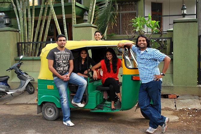 Pavithra Chalam (in red) with her young team