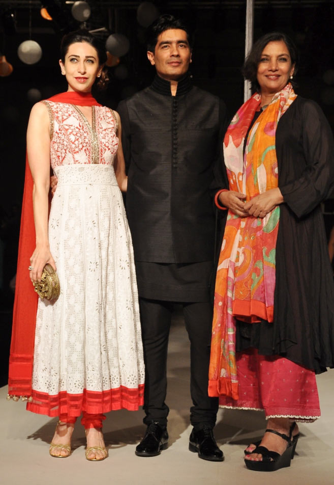 Karisma Kapoor, Manish Malhotra and Shabana Azmi
