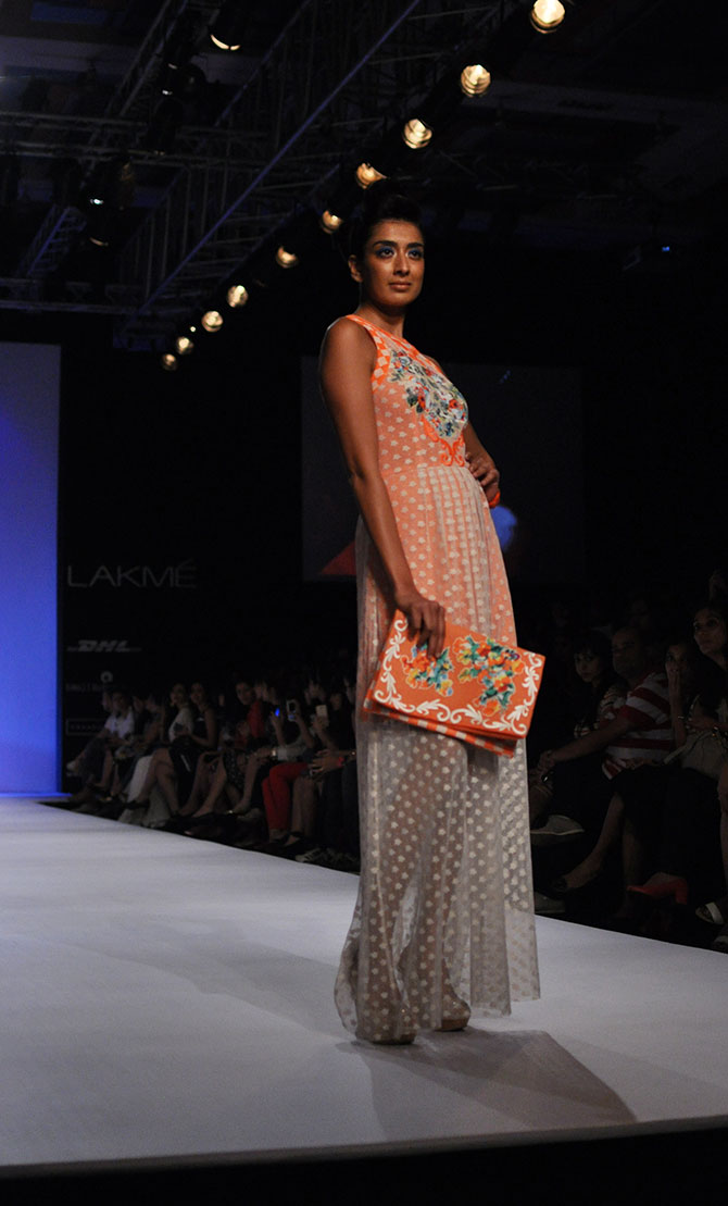Binal Trivedi presents a maxi gown by Ranna Gill