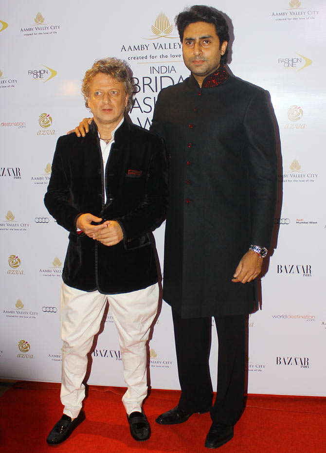 Rohit Bal and and Abhishek Bachchan
