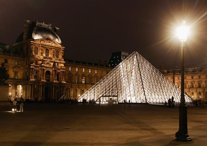 The Pyramide of the Louvre Museum designed by IM Pei is seen in Paris, France.