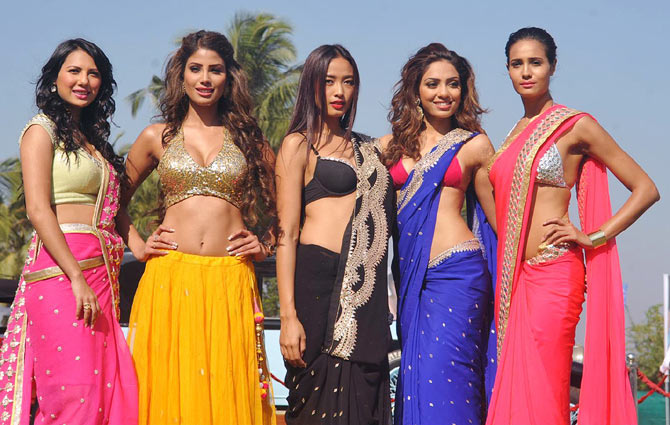 Seen here (from L-R) are Rochelle Maria Rao, Nicole Faria, Katheleno Kenze, Sobhita Dhulipala and Rikee Chatterjee