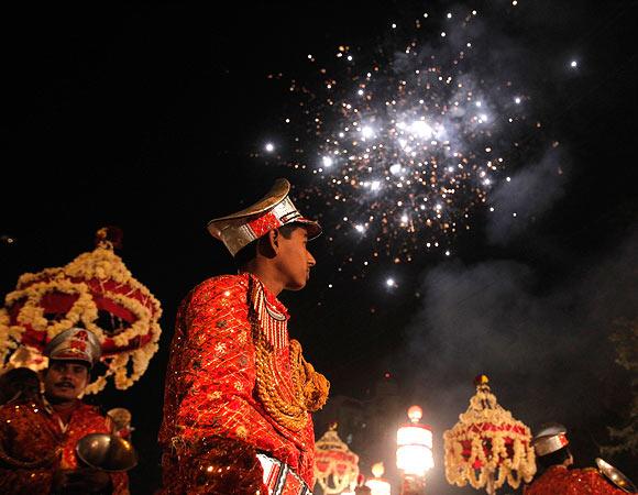 A wedding in Delhi. Photograph: Mansi Thapliyal/Reuters