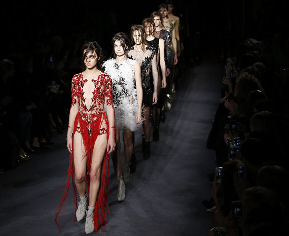 Designer Julien Macdonald opted for sexy silhouettes.