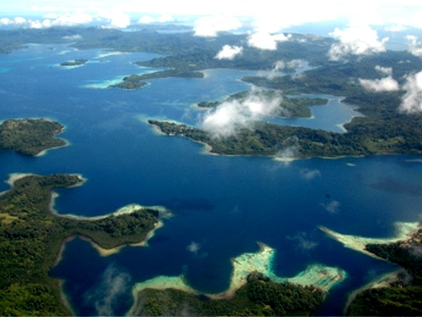 Aerial view of Solomon Islands