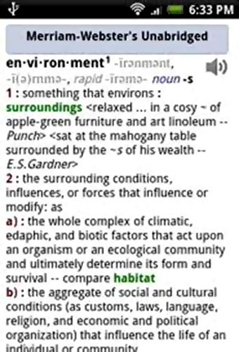 The Dictionary app helps you with meanings and synonyms of English words