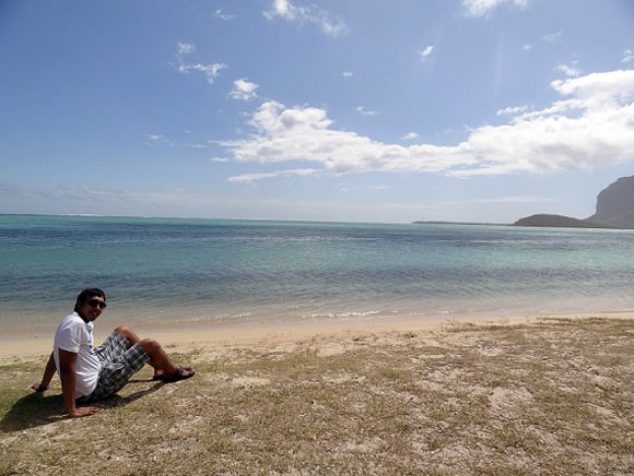 Co-founder Siddharth at a secluded beachside